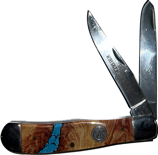 Whiskey Bent Turquoise River Trapper Knife WB11-14