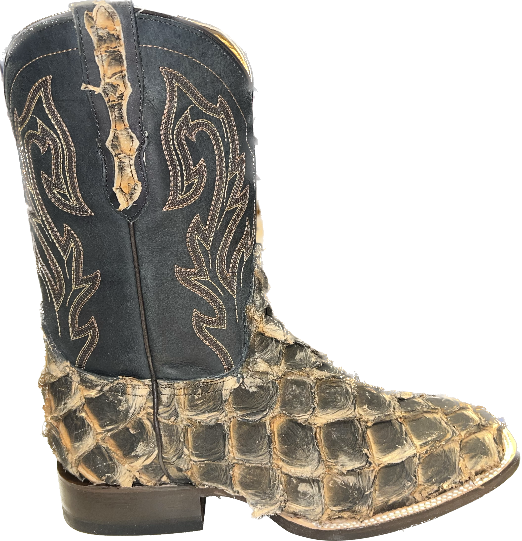 Stetson Men's Vintage Brown Cognac Pirarucu Boots 12-020-8818-3882