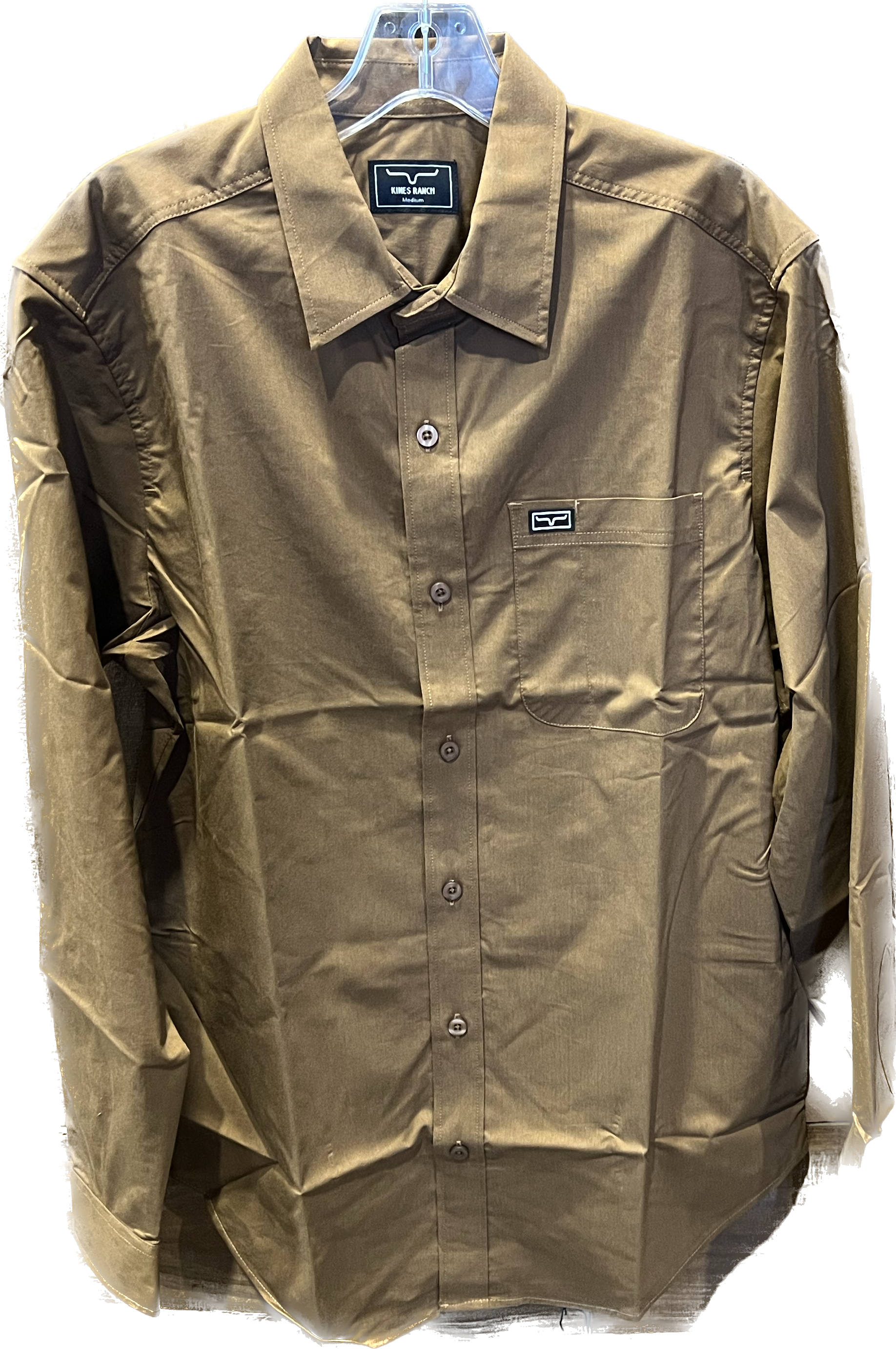Kimes Ranch Men's Linville Long Sleeve Dress Shirt - Taupe