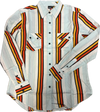 Cruel Girl Denim Ladies Color Pop Stripe Button Up Shirt-CTW7250009