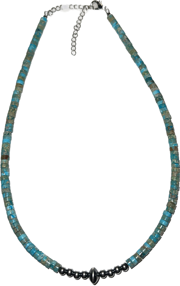 The Bijoux Fab Turquoise Choker beaded necklace