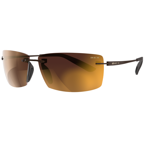 Bex Fynnland XL OTG Brown Brown and Gold Sunglasses-S162BBG