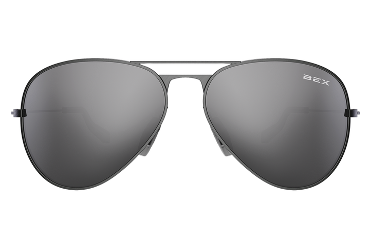 BEX Sunglasses - WESLEY (Brushed Silver/Gray/Silver) WBSGS