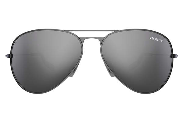 BEX Sunglasses - WESLEY (Brushed Silver/Gray/Silver) WBSGS