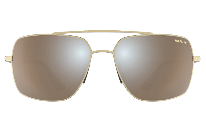 BEX Sunglasses - Wing (Matte Gold Brown/Silver) S116MGBS