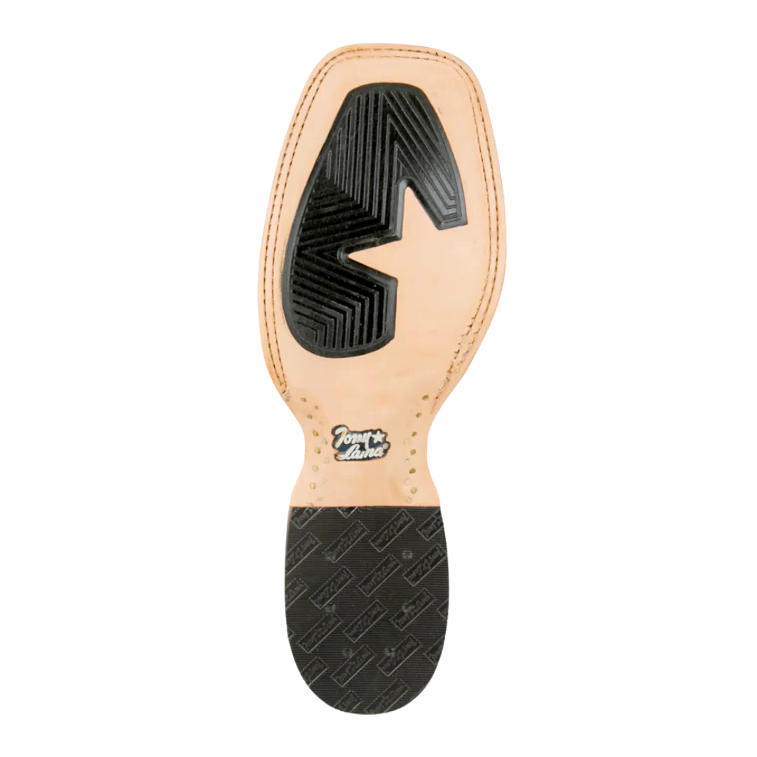 Tony Lama Men's Alfredo Chocolate Bison & Blue Boots - HE6401