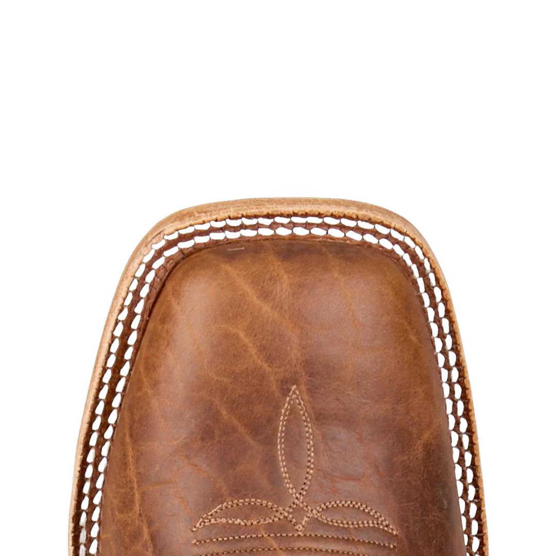 Tony Lama Men's Alfredo Chocolate Bison & Blue Boots - HE6401