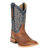 Tony Lama Men's Alfredo Chocolate Bison & Blue Boots - HE6401