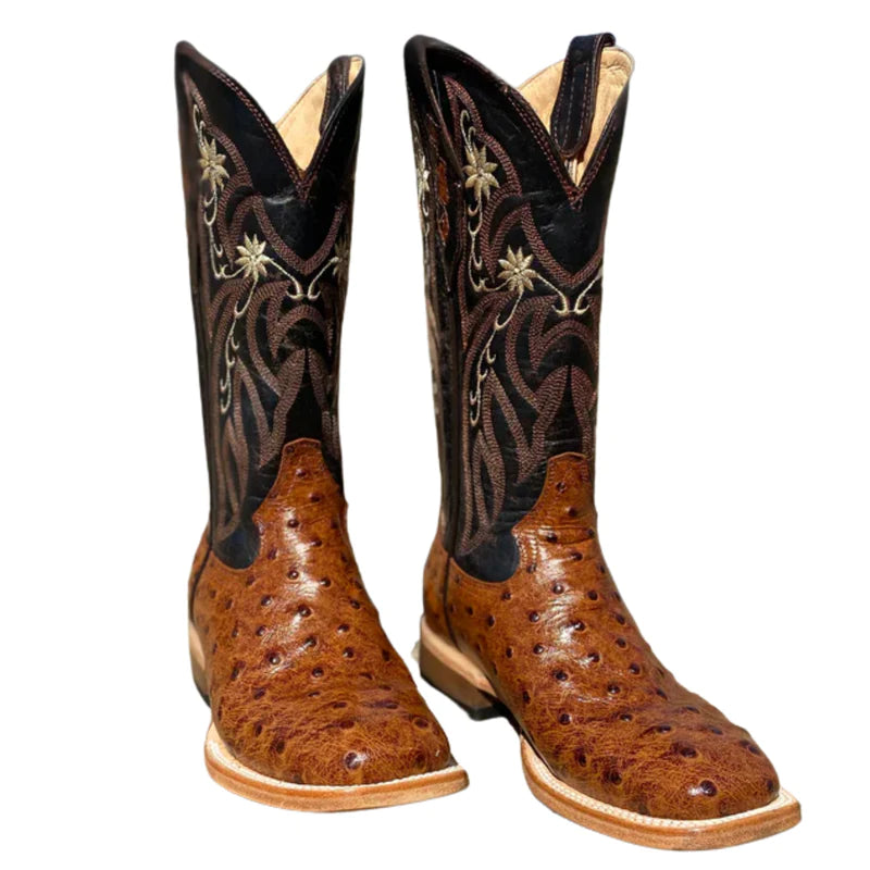 Cowtown Ladies Ostrich Print Boots Q464