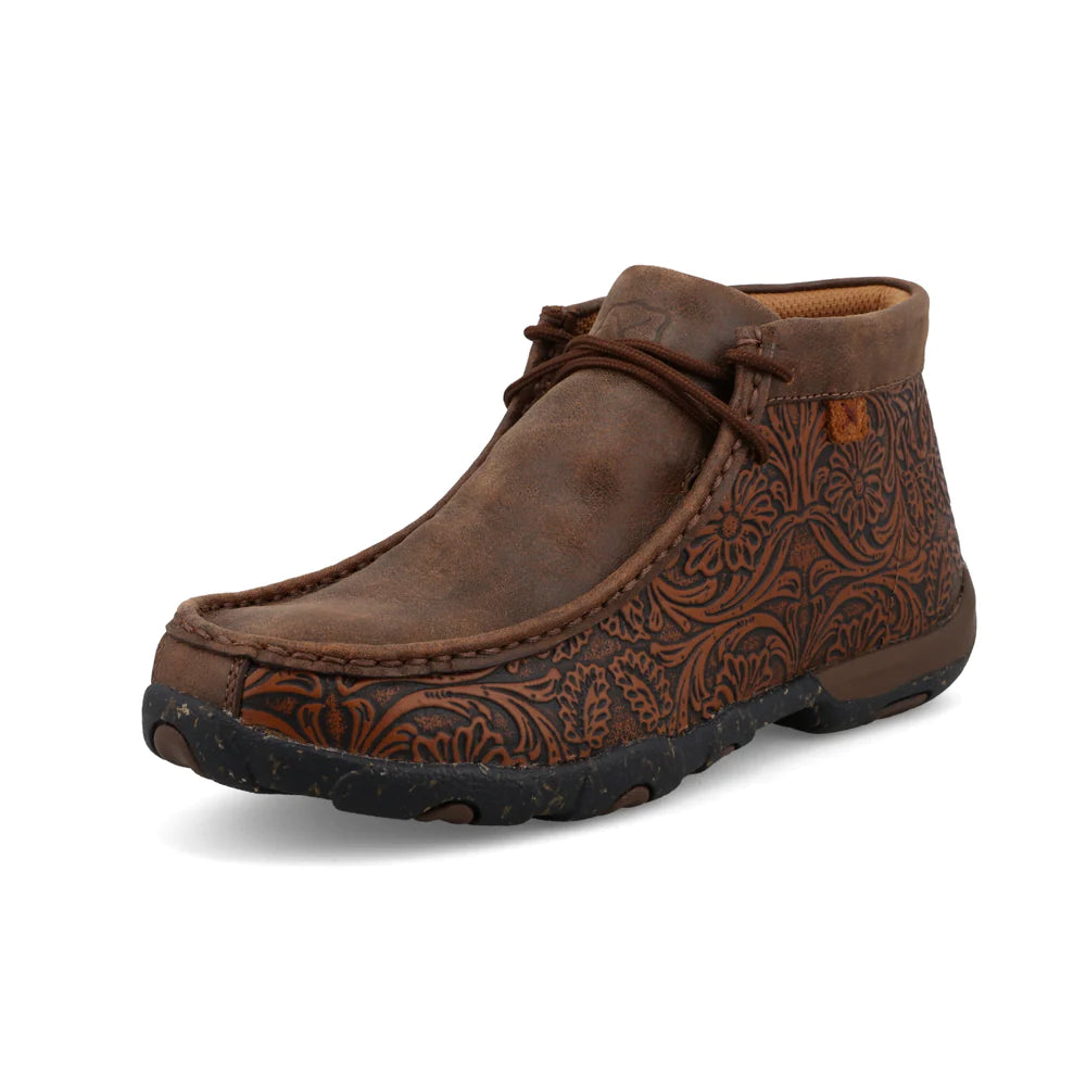 Twisted X Ladies Chukka Driving Moc Tooled Leather WDM0156