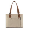 Wrangler Beige Braided Whipstitch Zippered Tote-WG217-2002BG