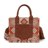 Wrangler Light Brown Aztec Dual Sided Printed Crossbody-WG2209-8120SLBR