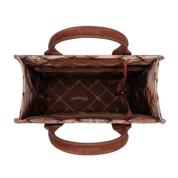 Wrangler Light Brown Aztec Dual Sided Printed Crossbody-WG2209-8120SLBR