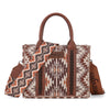Wrangler Southwestern Pattern Dual Sided Brown Printed Crossbody-WG2213-8120SBR