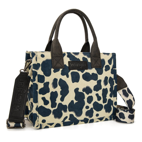 Wrangler Cow Print Concealed Carry Black Purse-SP-WG264-8120BK