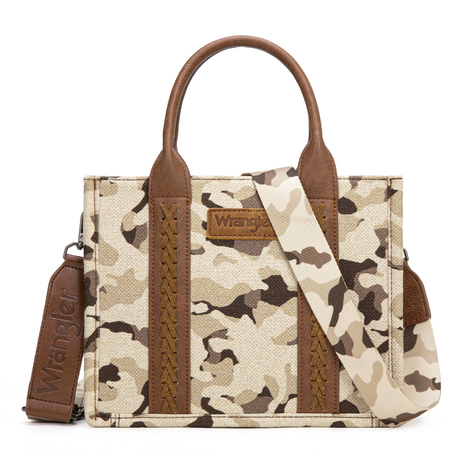 Wrangler Camo Brown Print Tote Purse-WG286-8120SBR