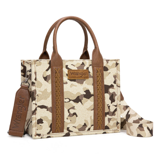 Wrangler Camo Brown Print Tote Purse-WG286-8120SBR