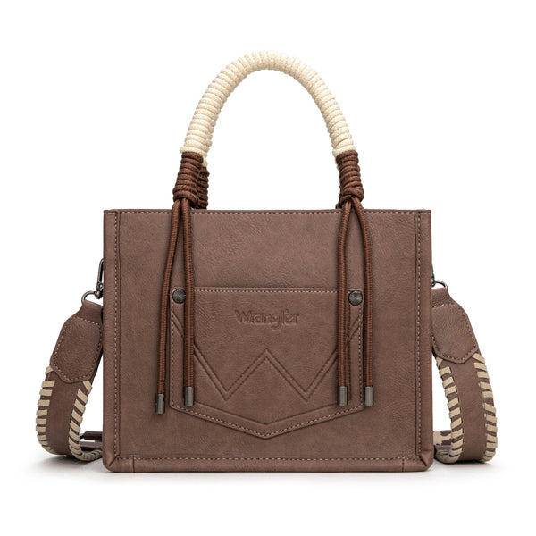 Wrangler Light Coffee Cowhide Printed Crossbody Purse-WG386-8120SLCF