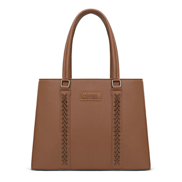 Wrangler Dual Compartment Dark Brown Tote-WG387-8119DBR