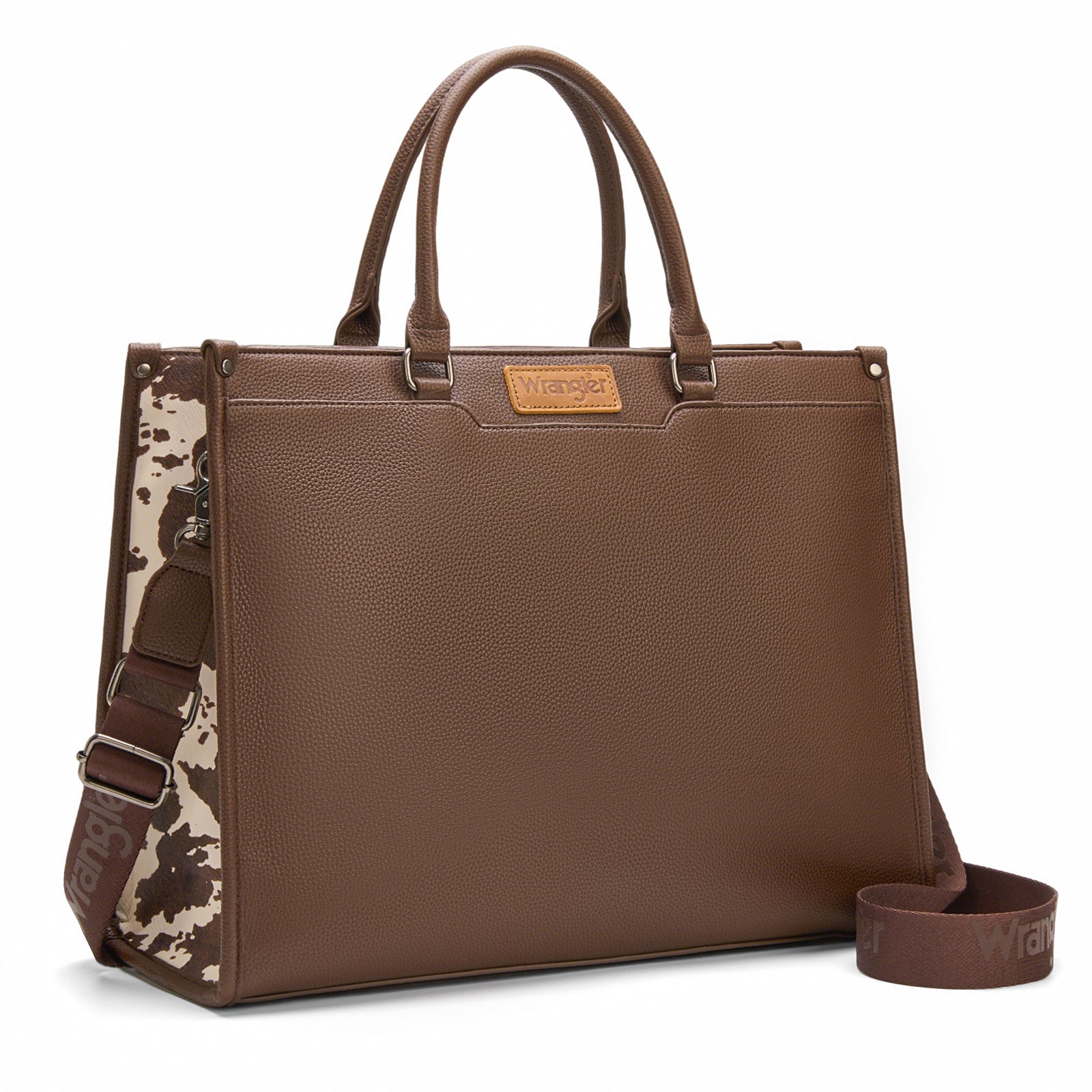 Wrangler Large Tote Coffee Cow Work Tote-WG389-8119CF
