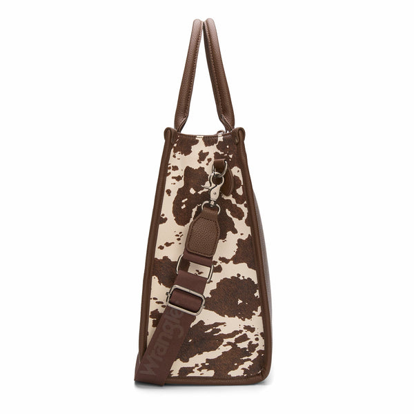 Wrangler Large Tote Coffee Cow Work Tote-WG389-8119CF