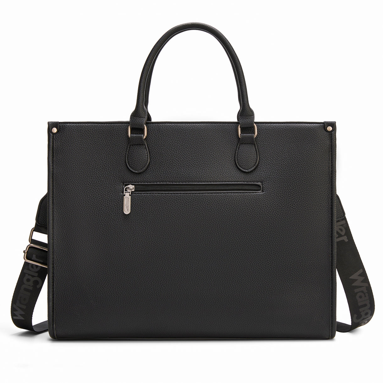 Wrangler Cow and Black Carry All Large Tote Bag-WG389-8119COW-BK