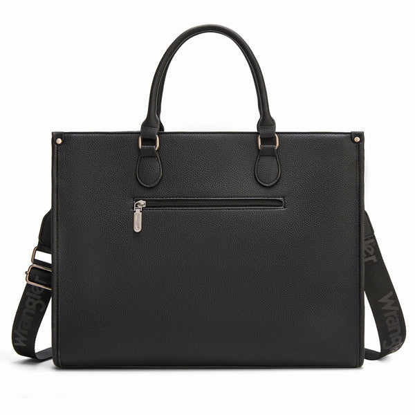 Wrangler Cow and Black Carry All Large Tote Bag-WG389-8119COW-BK