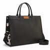 Wrangler Cow and Black Carry All Large Tote Bag-WG389-8119COW-BK