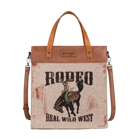 Wrangler Ladies Real Wild West Brown Crossbody Tote Bag WG54-8317BR