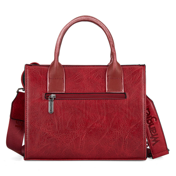 Wrangler Whipstitch Red Crossbody Tote-WG70-8120ERD