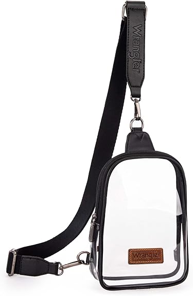Wrangler Sling Clear Crossbody Purse-WG87-226BK