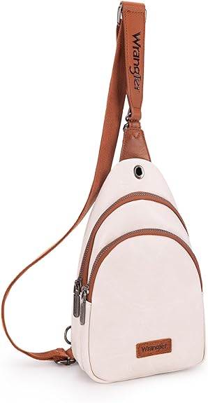 Wrangler Sling Beige Crossbody Purse-WG87-227BG/BR