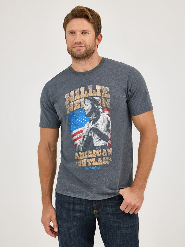 Wrangler Men's Brown Willie Nelson TShirt-112361069