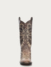 Corral Ladies Brown Black Wing And Cross Square Toe A1197
