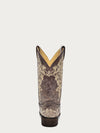 Corral Ladies Brown Crater Bone Embroidery Square Toe A2663