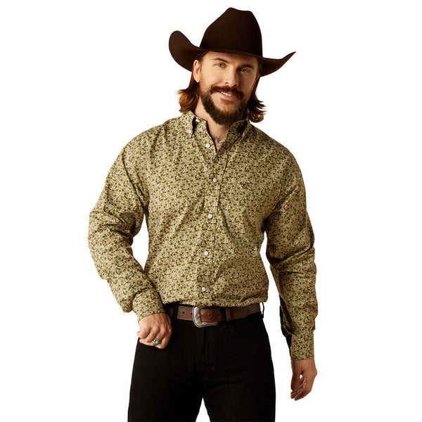 Ariat Men's Wrinkle Free Filmore Green Long Sleeve 10053910