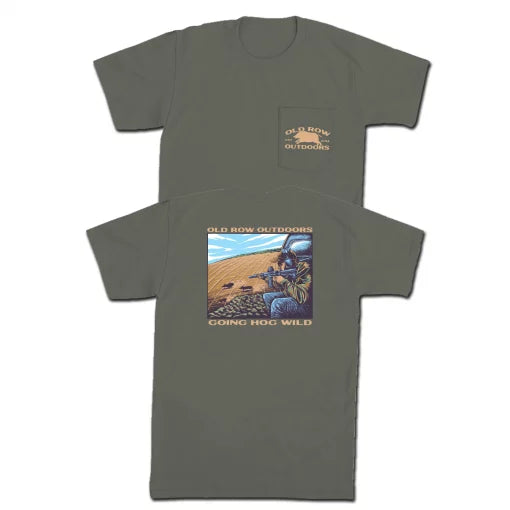 Old Row Outdoors Hog Wild Pocket Tee #WROW1863