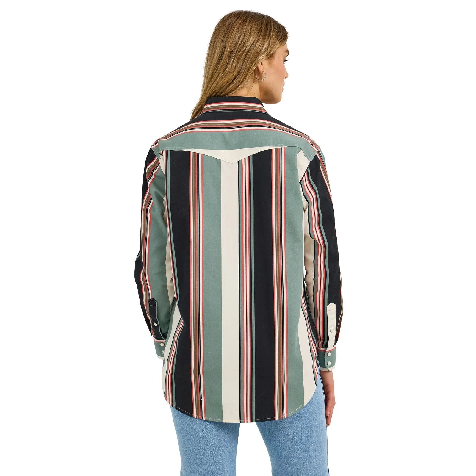 Ladies Wrangler Retro Punchy Brushpopper Pearl Snap - 112367314