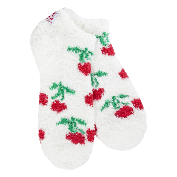 Worlds Softest Socks Cozy Low Cherries 75122