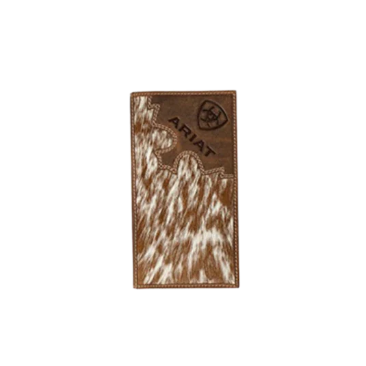 Ariat Men's Leather/Brindle Calf Hair Rodeo Wallet - Brown - A3562302