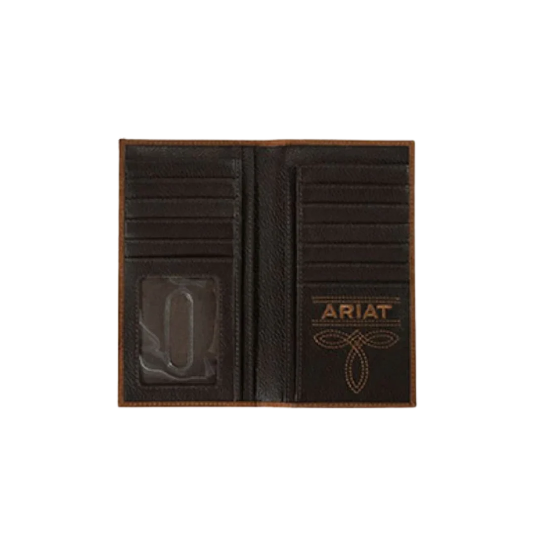 Ariat Men's Leather/Brindle Calf Hair Rodeo Wallet - Brown - A3562302