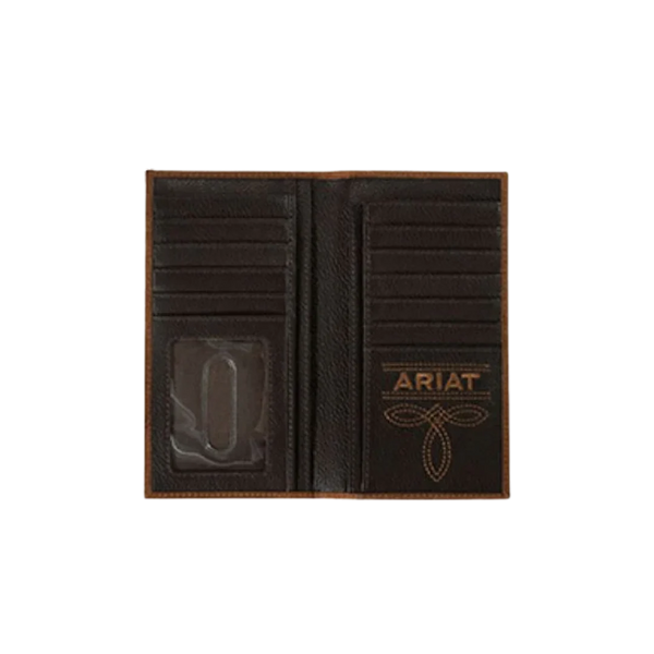 Ariat Men's Leather/Brindle Calf Hair Rodeo Wallet - Brown - A3562302