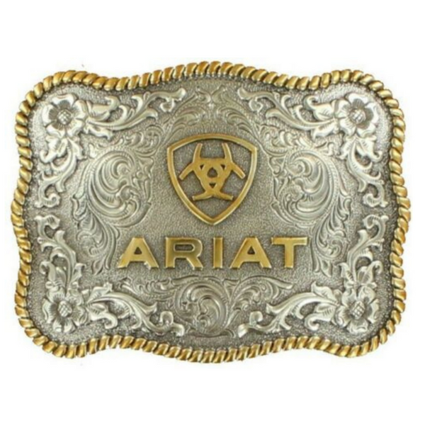 Ariat Antique Silver and Gold Belt Buckle A37007