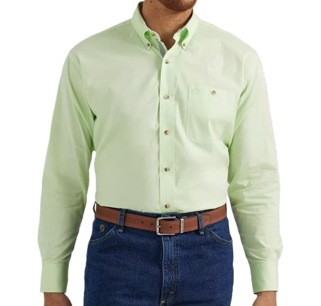 Wrangler Men's Light Green George Strait Button Down 112344874