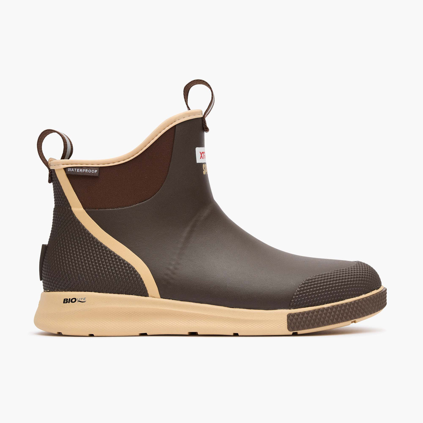 XtraTuf Mens Brown Sport Ankle Deck Boot - XADSM901