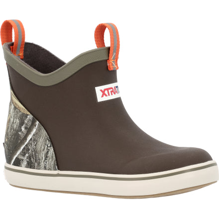 XtraTuf Kids Dark Brown Realtree Edge Ankle Deck Boot - XKABRT90
