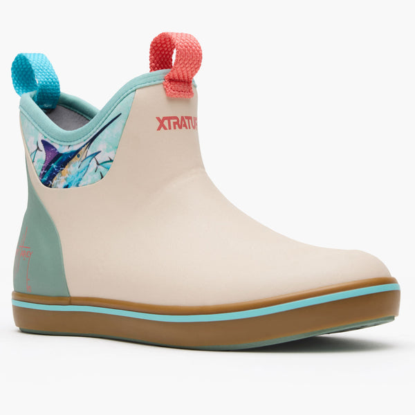 XtraTuf Ladies Boot Guy Harvey - Bone White Marlin - XWABGH10