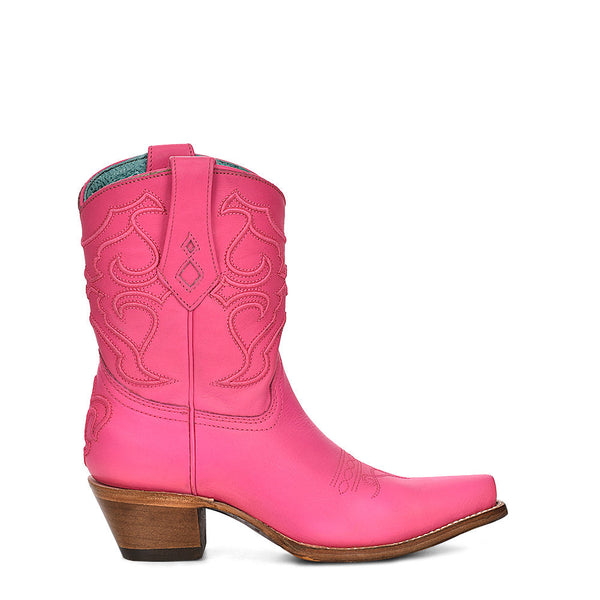 Corral Ladies Embroidery Snip Toe Boots Fuchsia Z5137