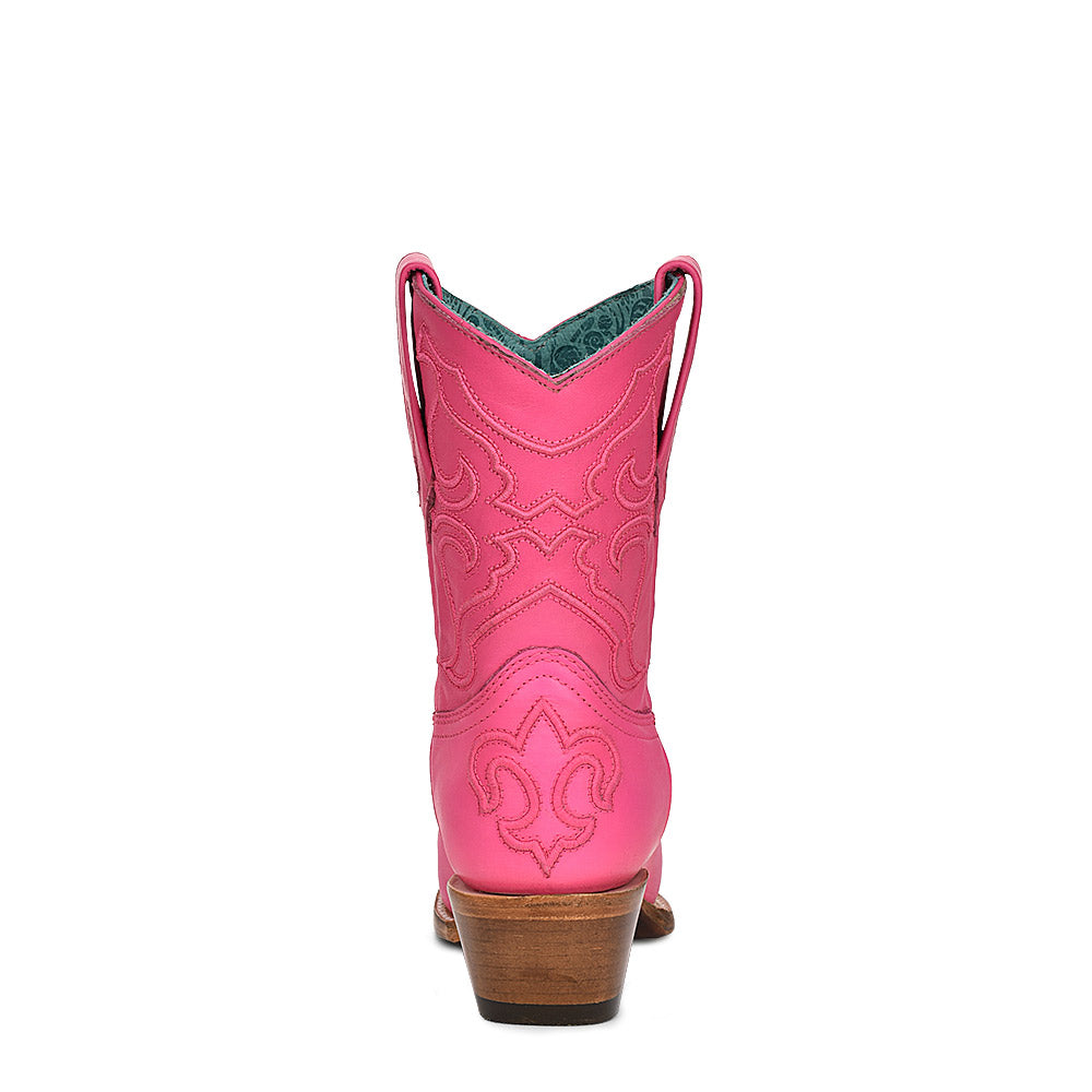 Corral Ladies Embroidery Snip Toe Boots Fuchsia Z5137