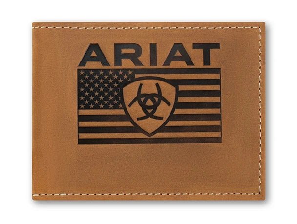 Ariat Men's Embossed Bifold Wallet Medium Brown A3570144